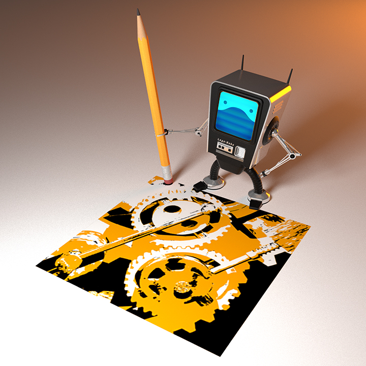 Logo-Robo in volentary isolation